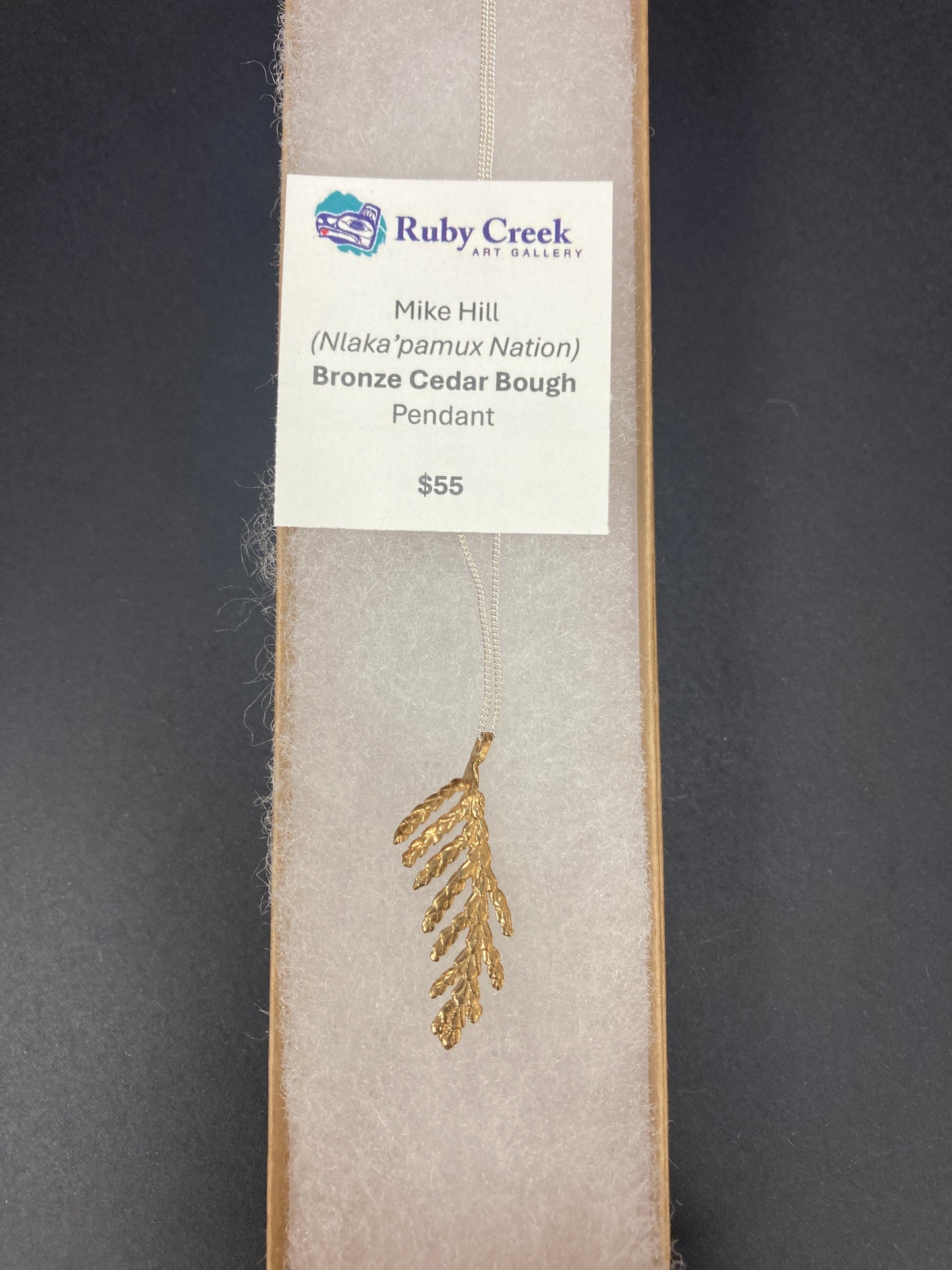 Pendant - Bronze Med Cedar Bough