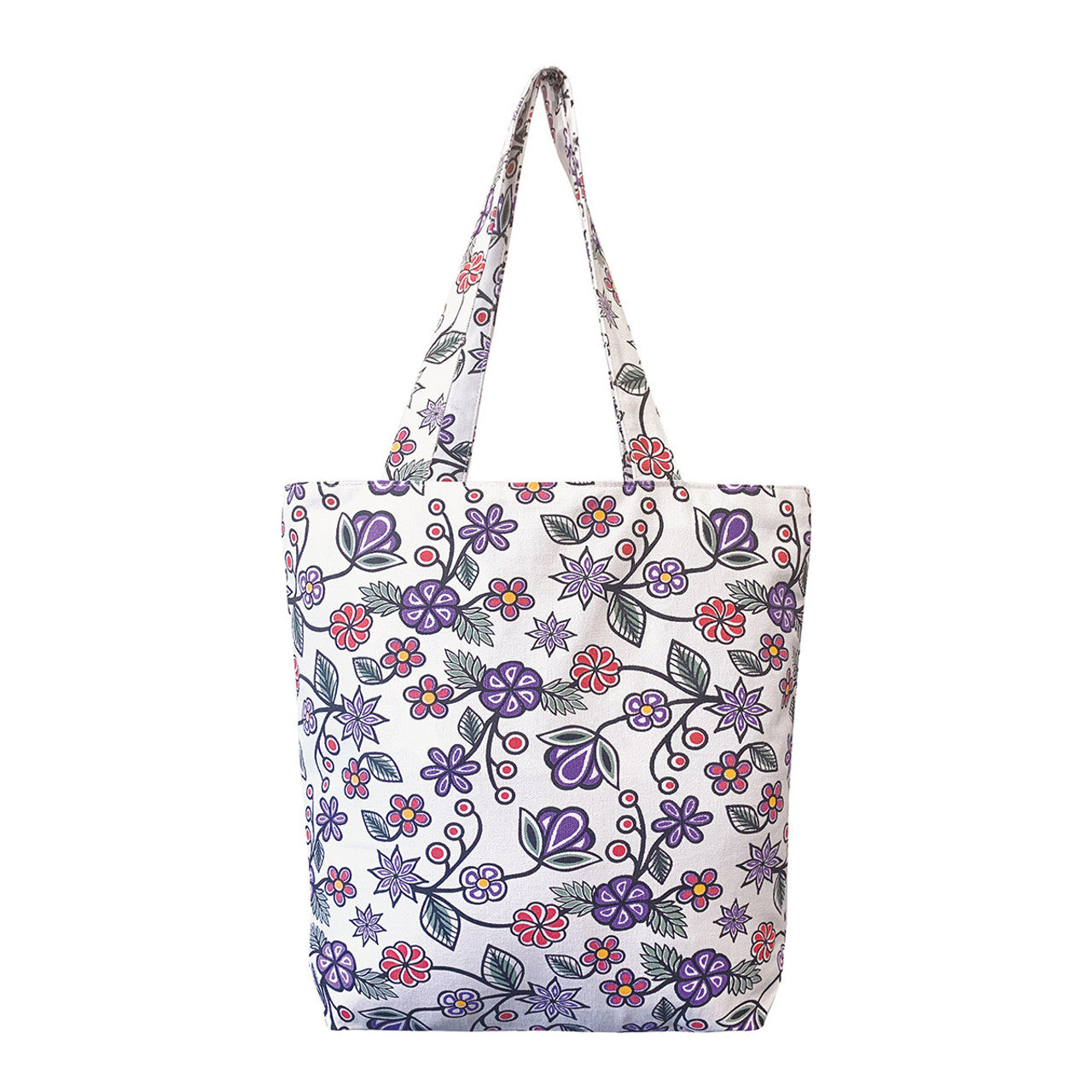 Canvas Tote - Ojibwe Florals by Storm Angeconeb