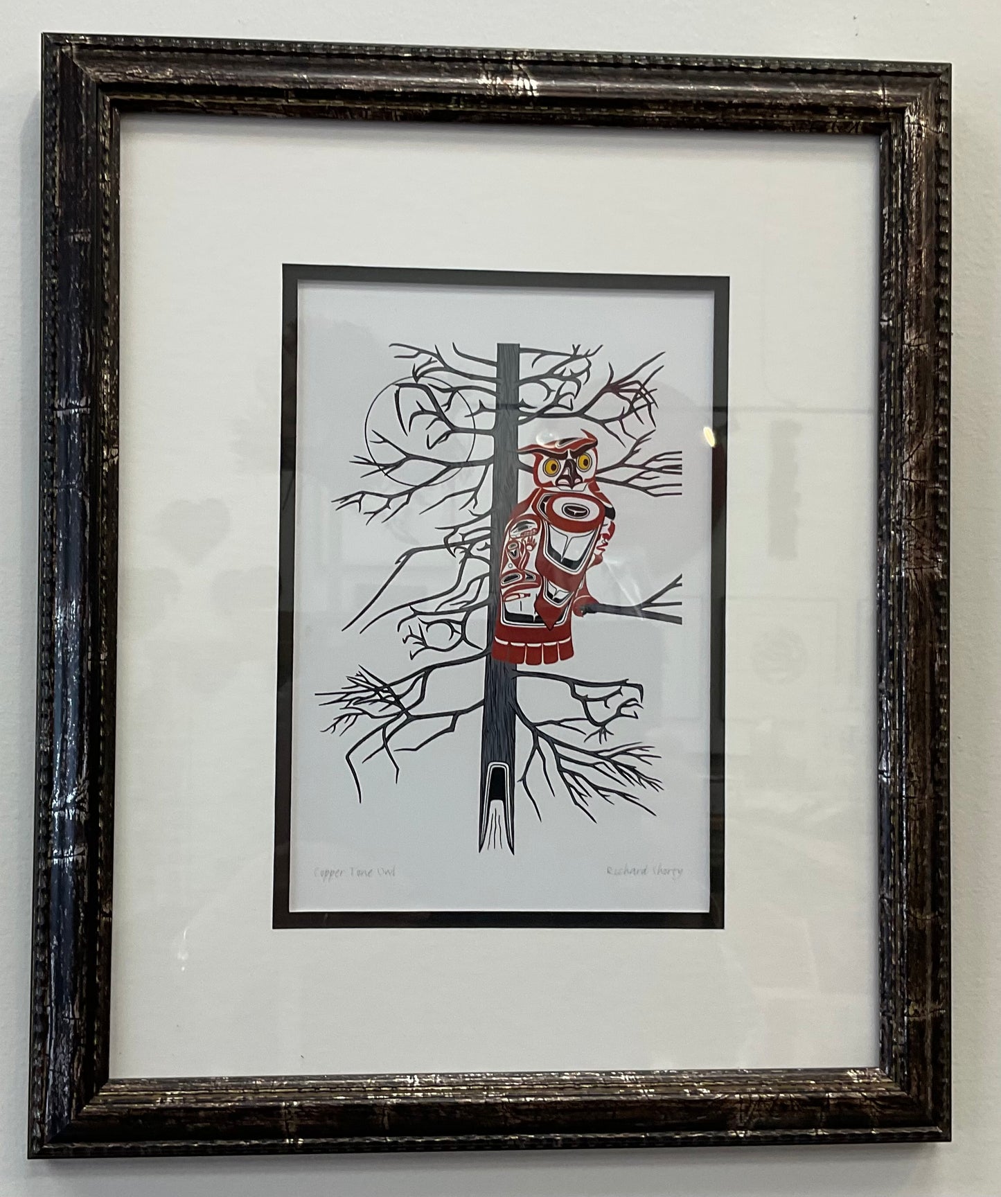 Framed Print - Copper Tone Owl - Shorty