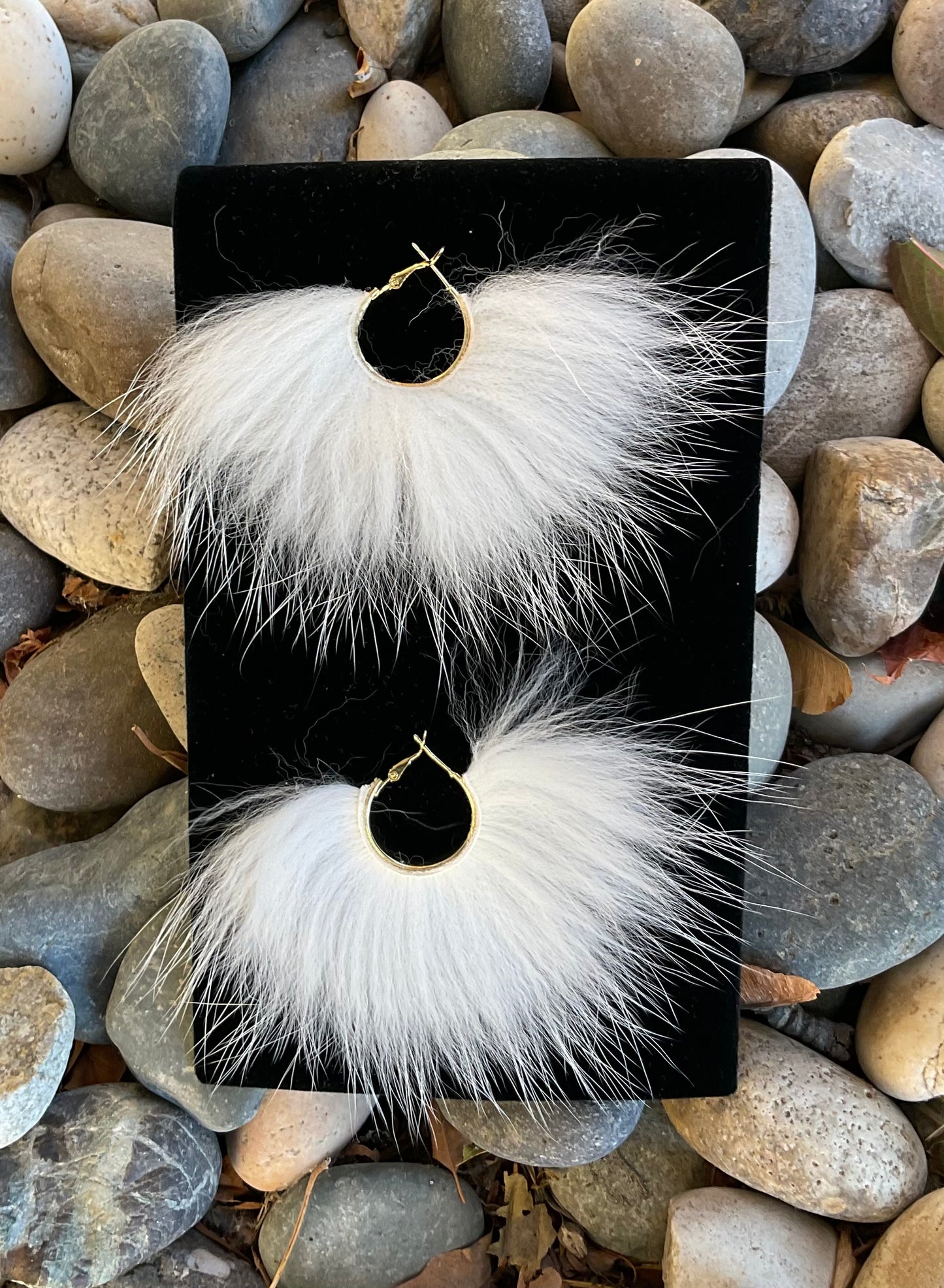 Earrings - Arctic Fox Hoops