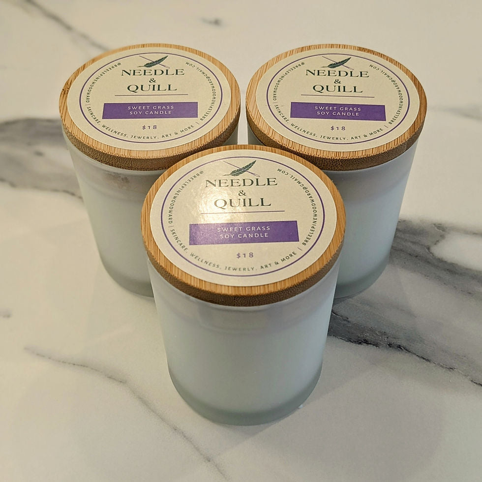 Sweetgrass Soy Candles - Needle & Quill