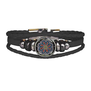 Bracelet - Sliver Threads leatherette