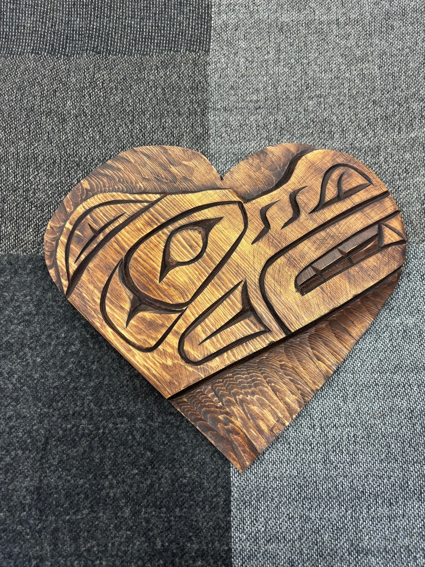 Carving #5 Heart with Bear Sm