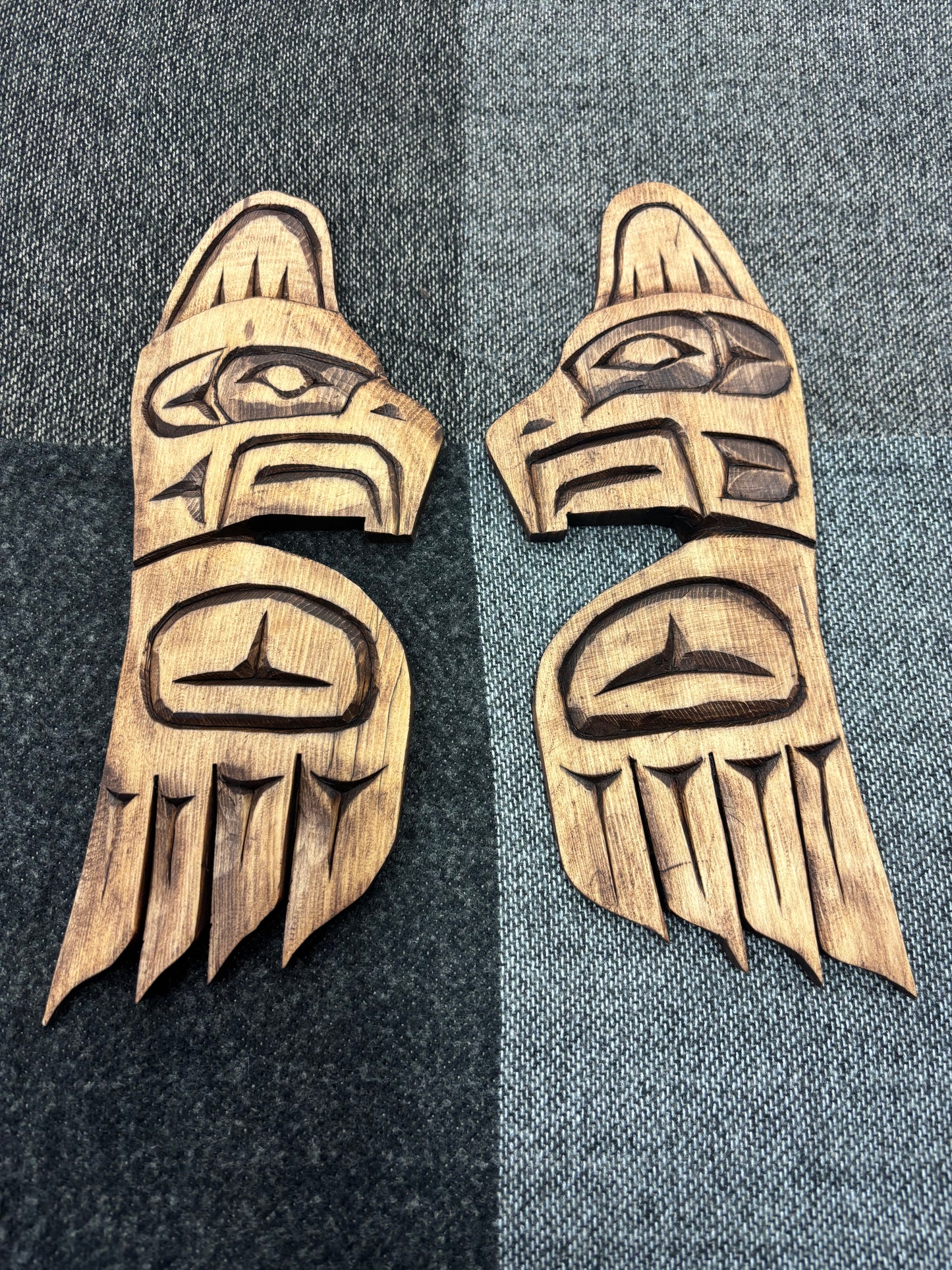 Carving #23 Pair of Eagles in Love