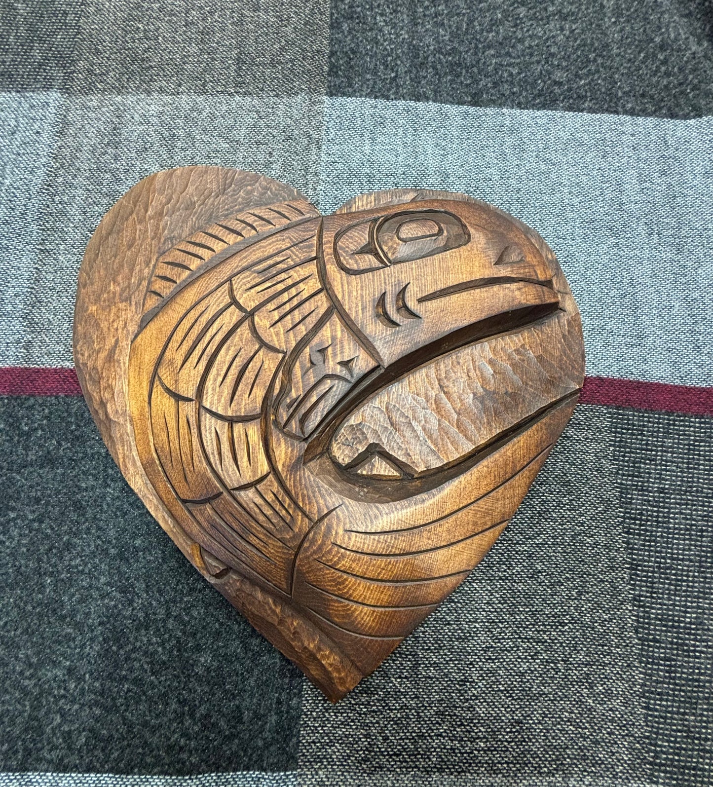 Carving - Heart Plaque - Salmon