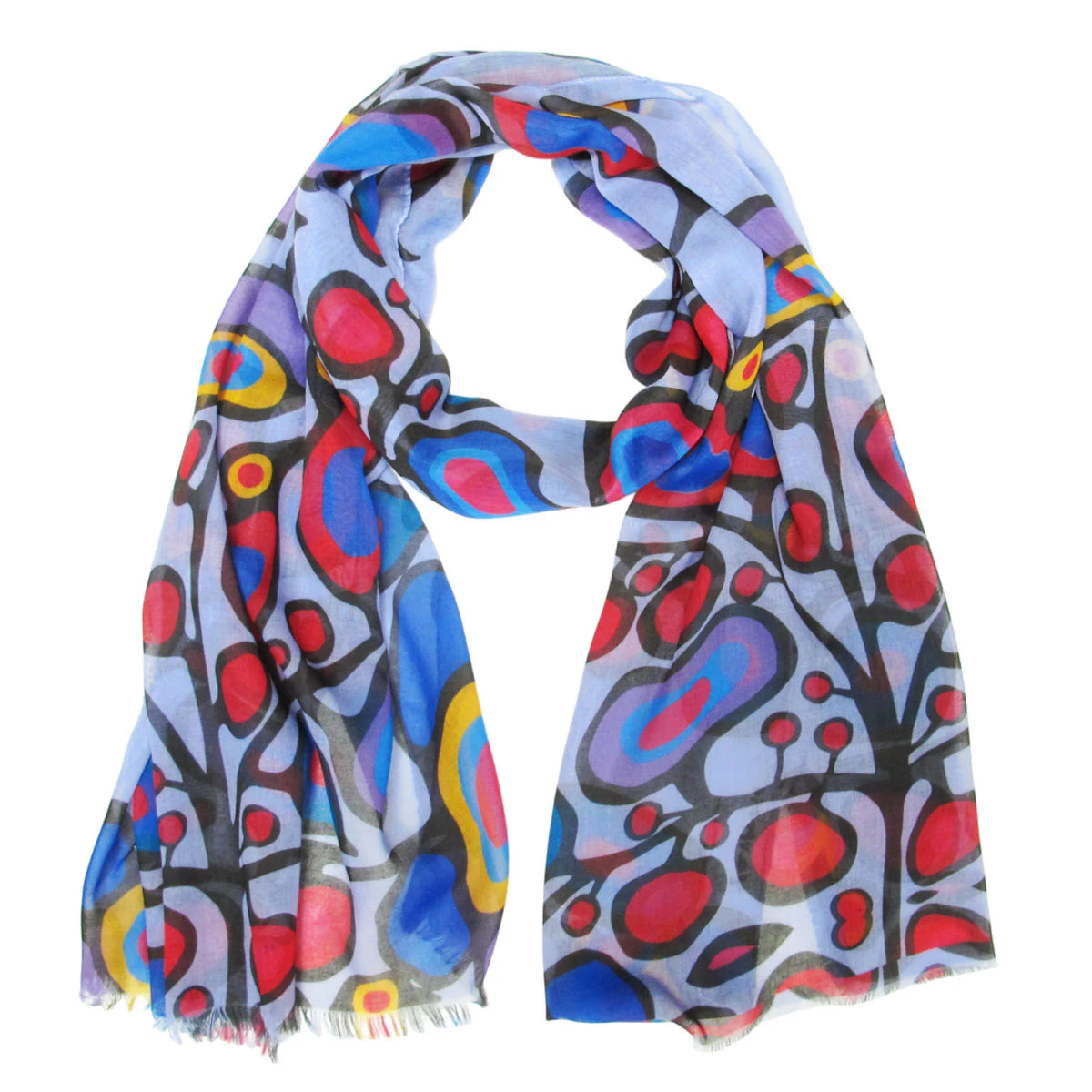Scarf -Woodland Floral by Norval Morrisseau