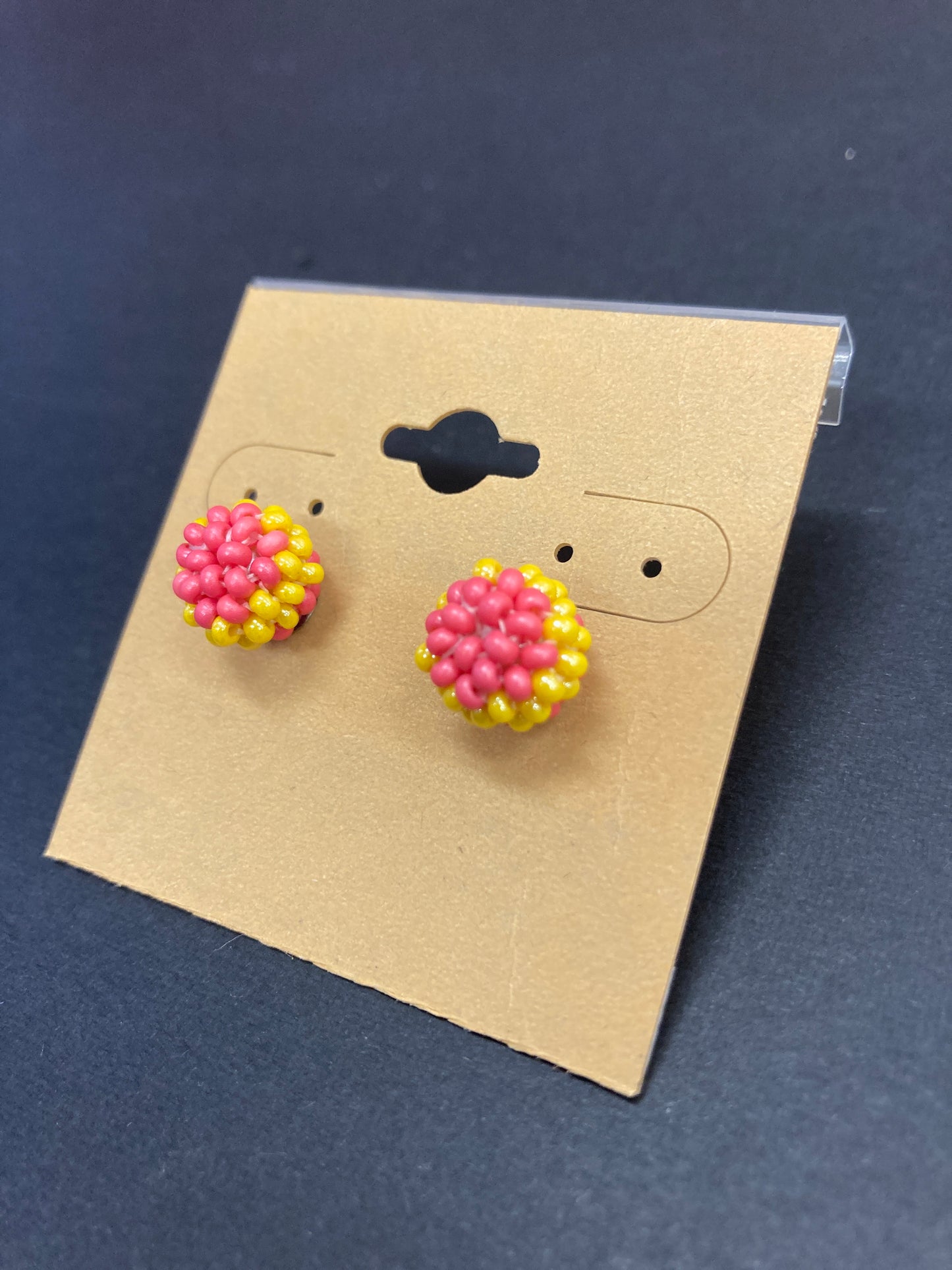 Earrings - Beaded Ball