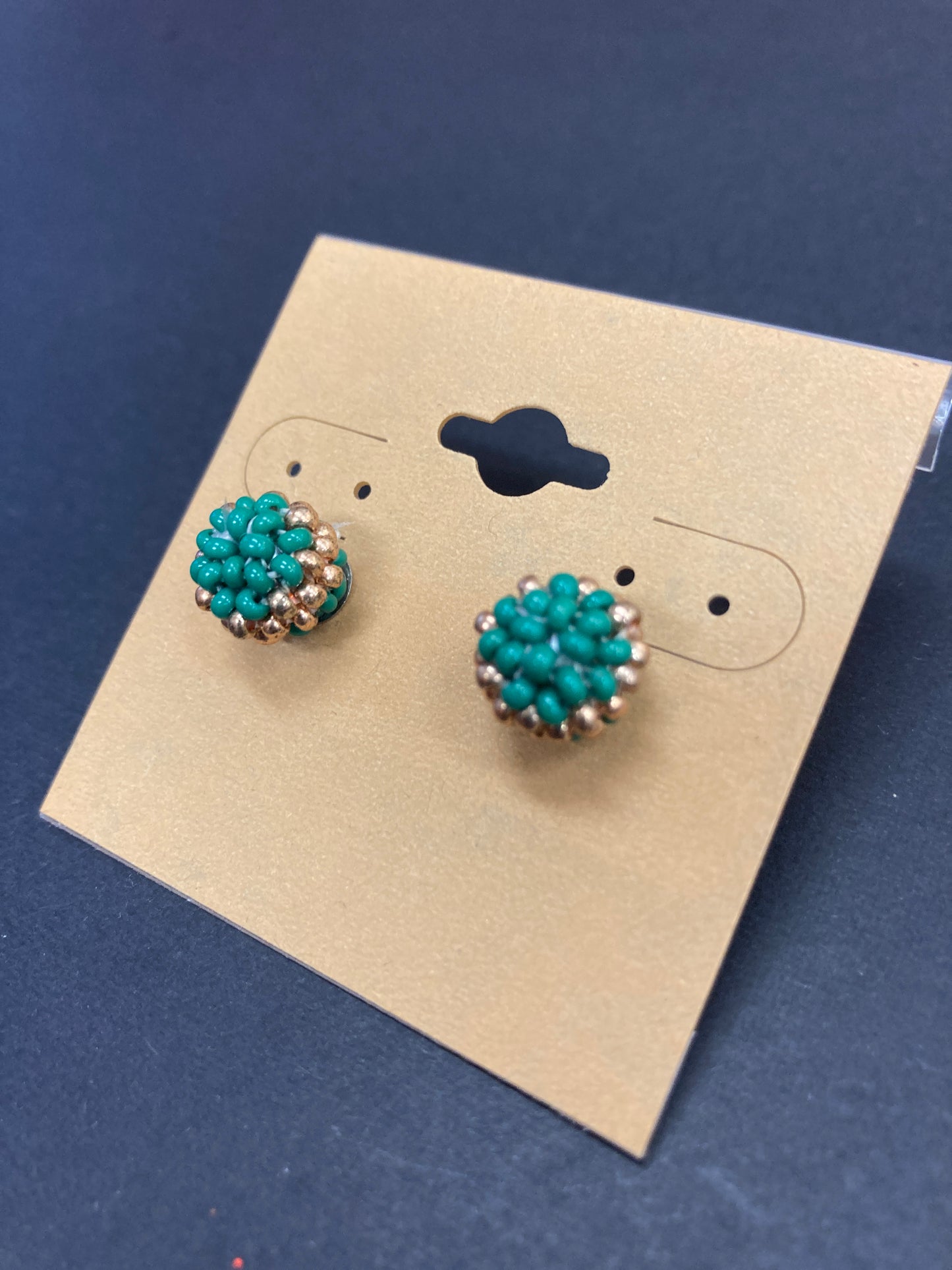 Earrings - Beaded Ball