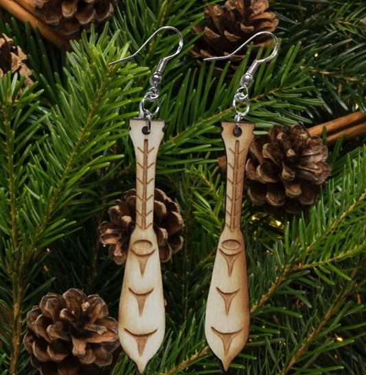 Earrings - Wooden Paddle - Atleo Design