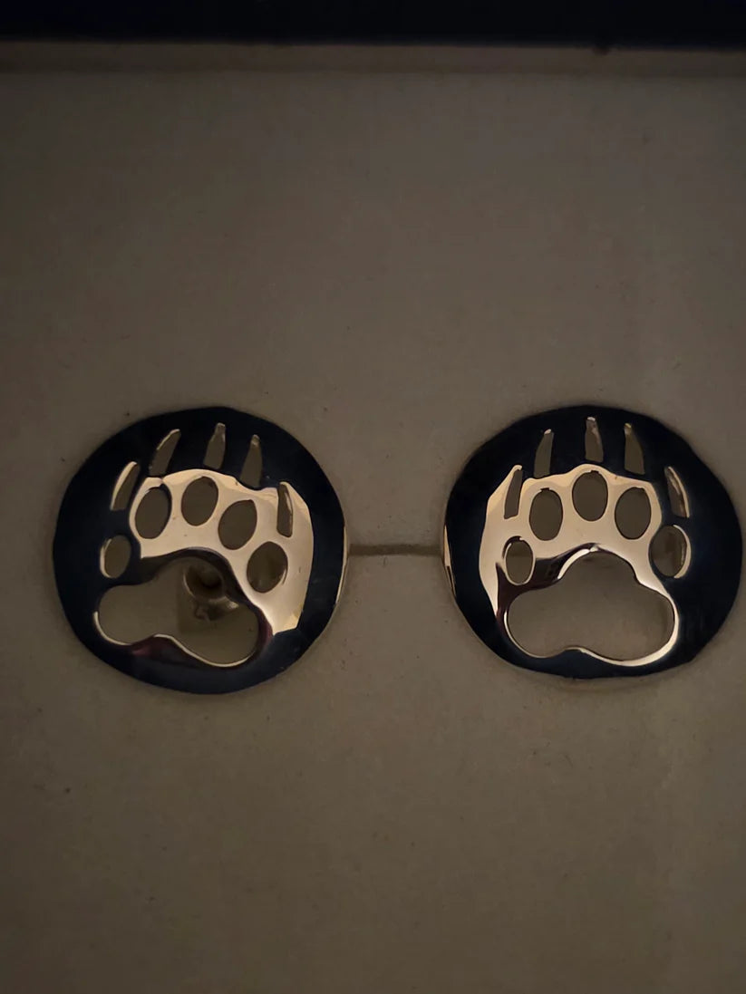 Earrings - Bear Paw Stud - Cut-Out