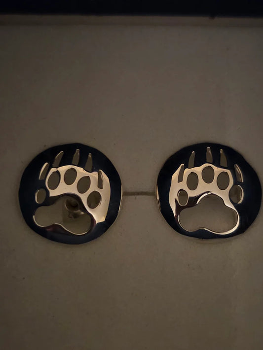 Earrings - Bear Paw Stud - Cut-Out
