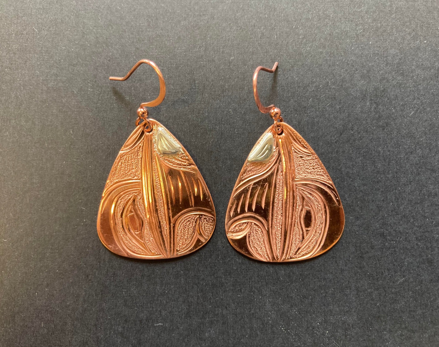 Earrings - Copper/Silver Hummingbird