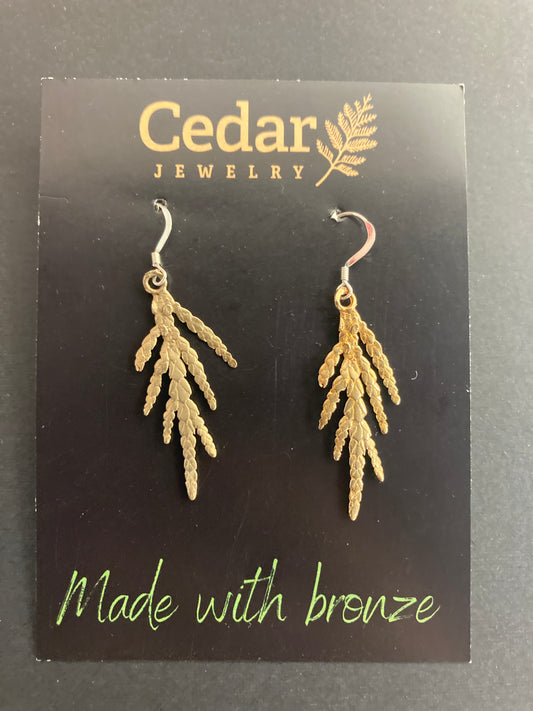 Earrings - Bronze Cedar  Boughs $45