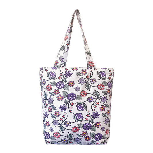 Canvas Tote - Ojibwe Florals by Storm Angeconeb