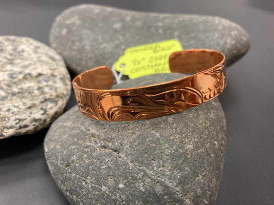 Bracelet - Copper Cuff - Thunderbird design