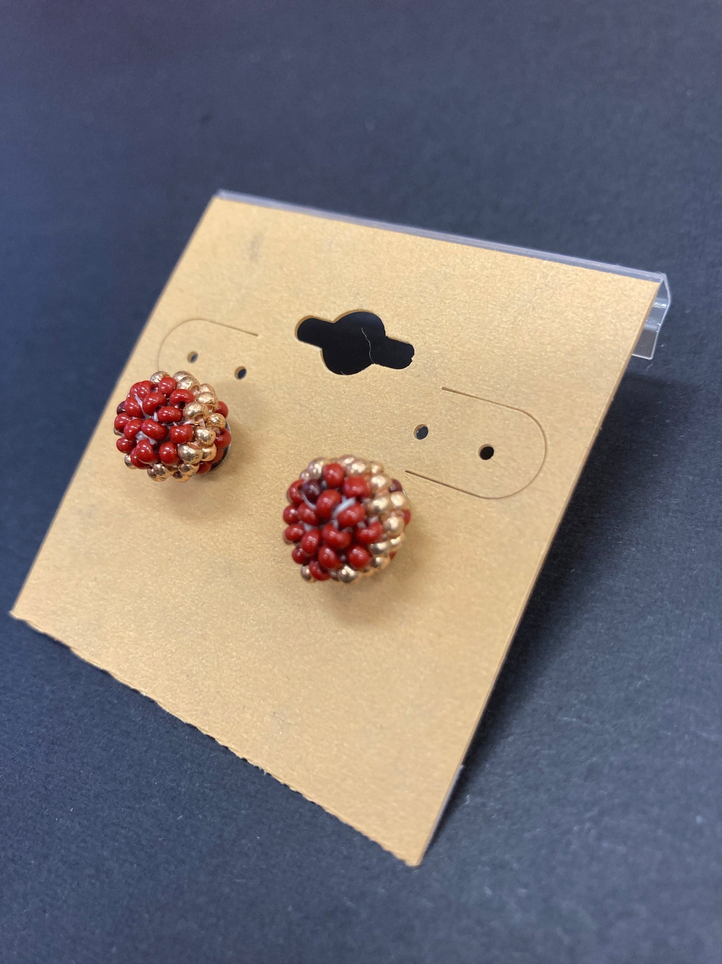 Earrings - Beaded Ball