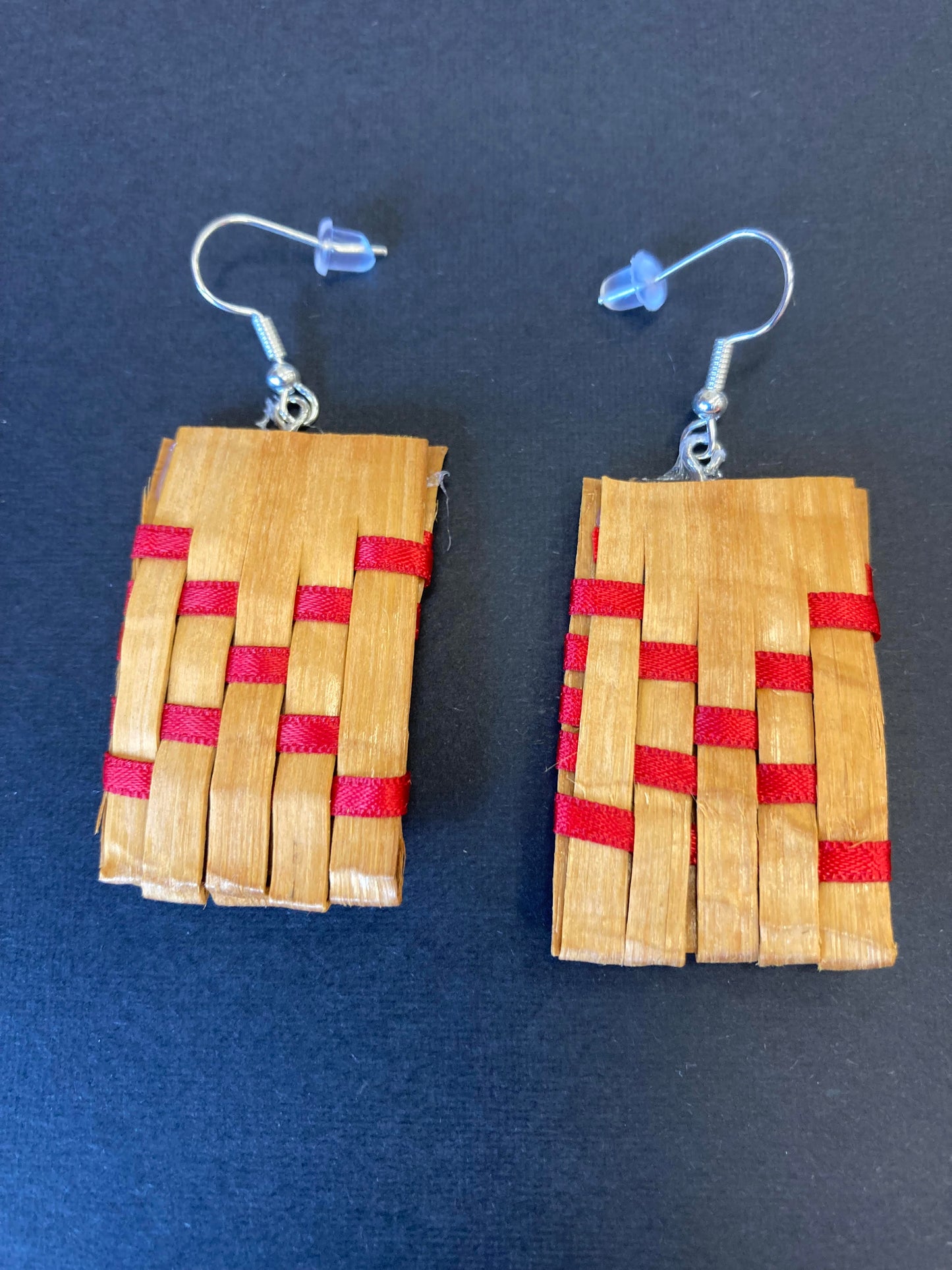 Earrings - Cedar w/Red