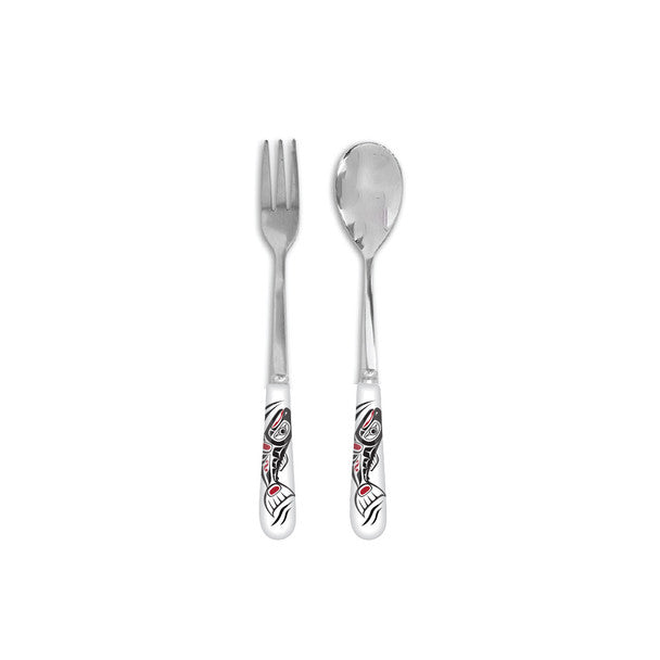 Fork & Spoon Set - Salmon