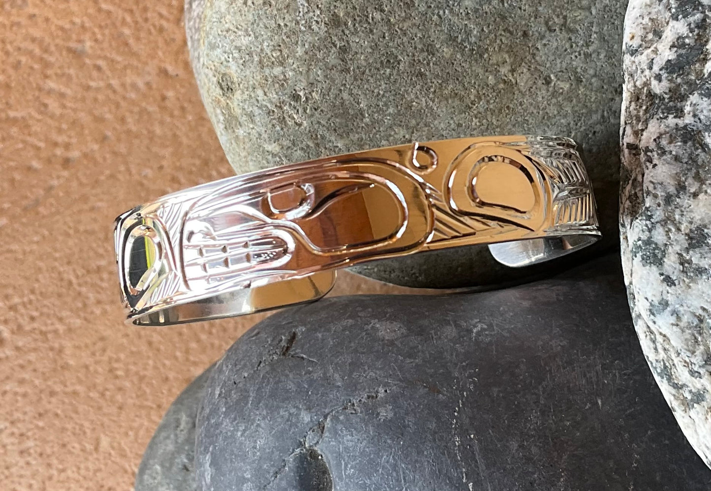 Bracelet - 1/2 in Silver Cuff- Orca