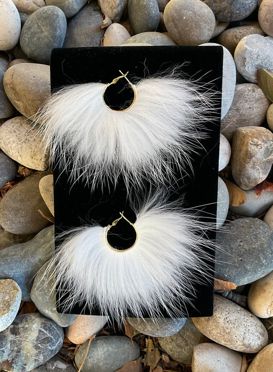Earrings - Arctic Fox Hoops