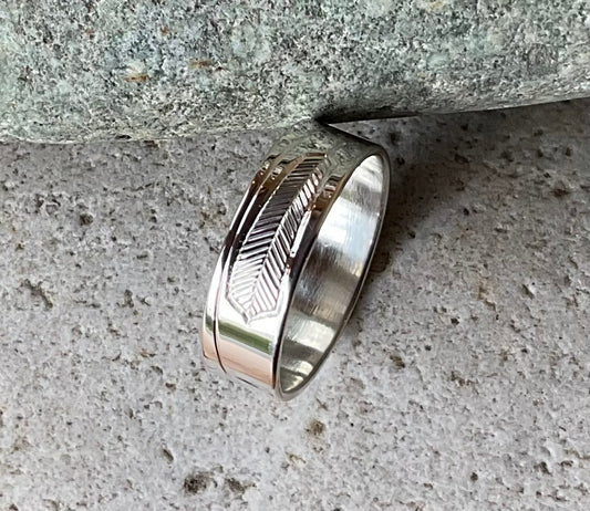 Ring - Silver Feather by Walter Davidson