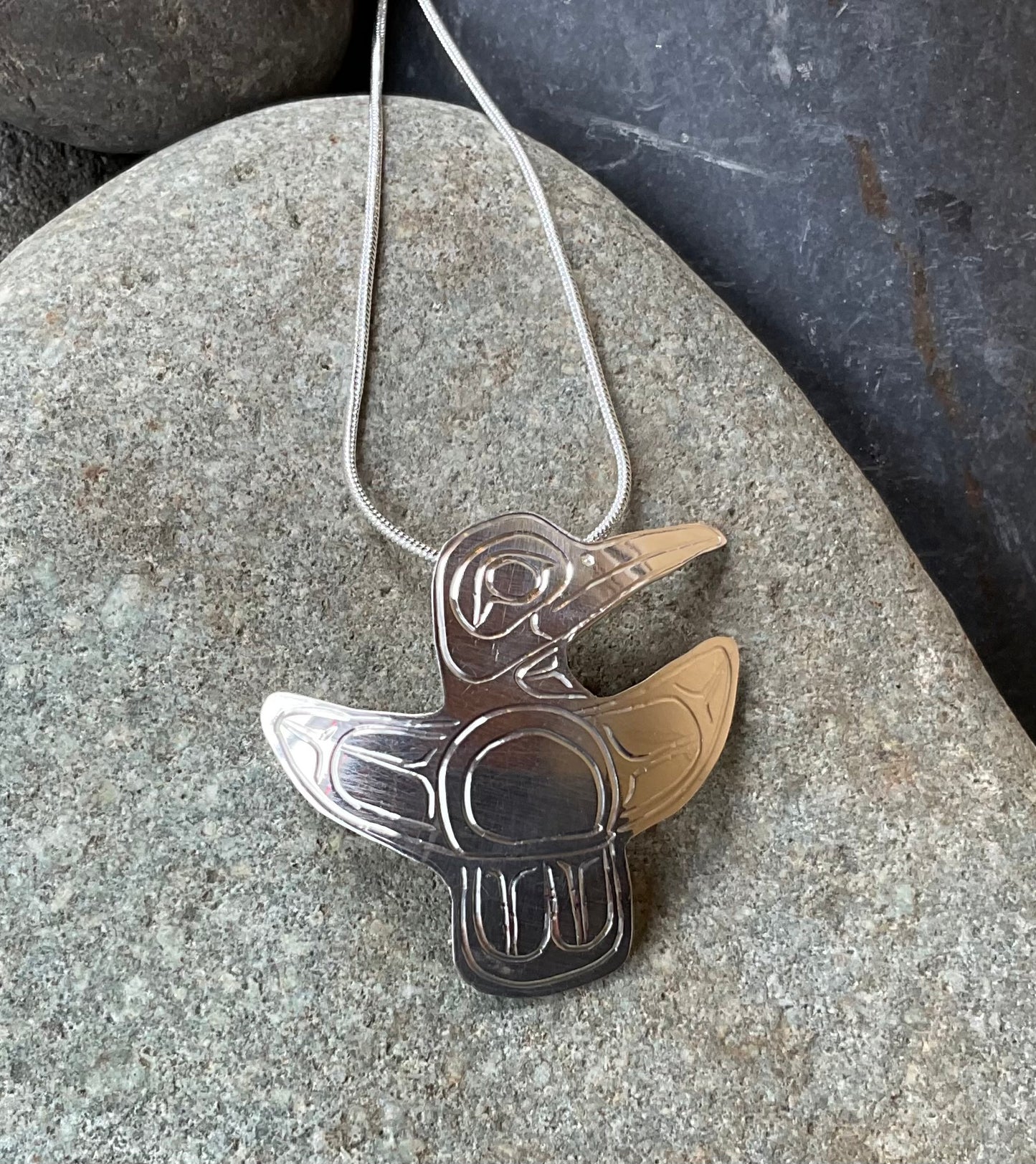 Pendant - Silver Hummingbird