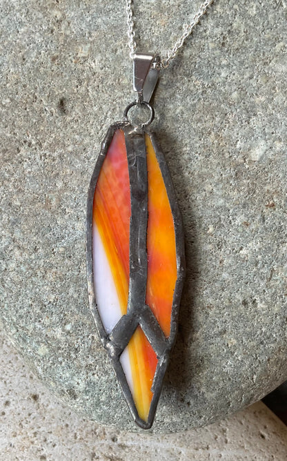 Pendant - Stained Glass Feather