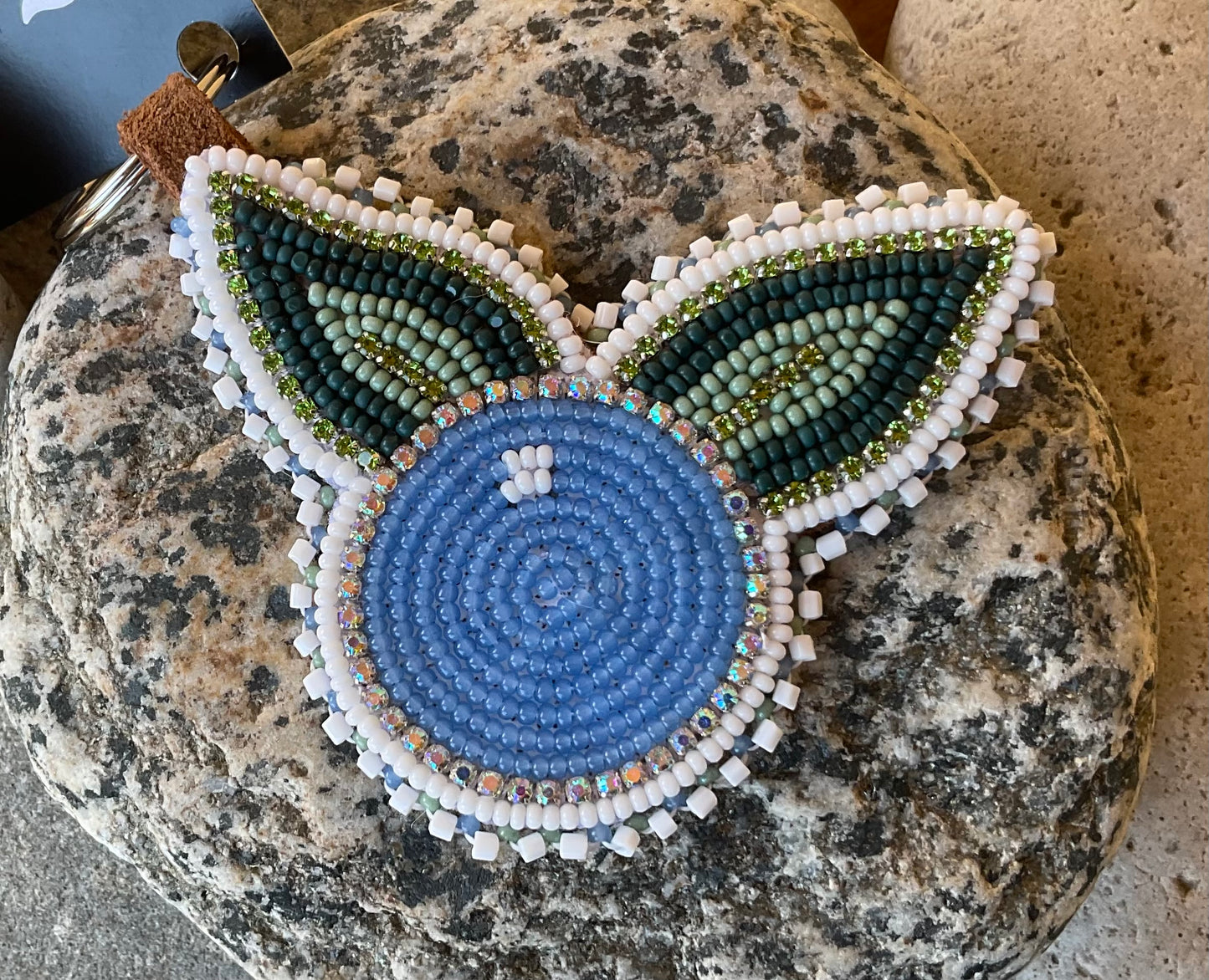 Beaded Blueberry Keychain