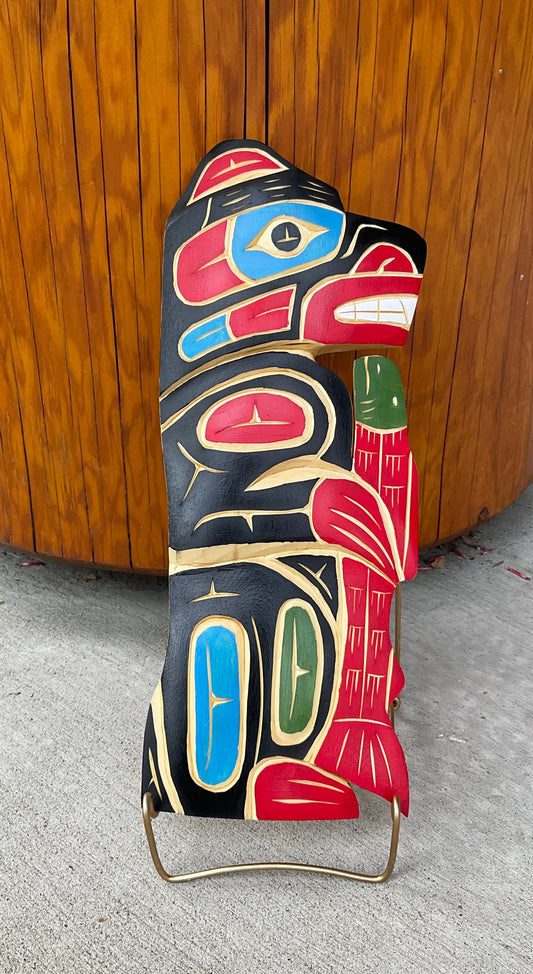 Carving - Bear Holding Salmon