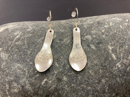 Earrings - Silver - Potlatch Spoon design