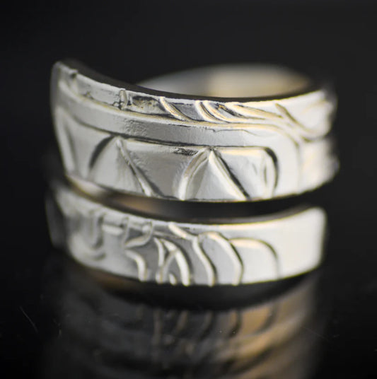 Ring - Orca Silver Wrap Size 7