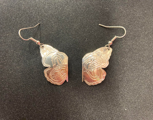 Earrings - Silver - Butterfly design 2