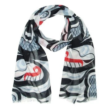 Eco Scarf - Killer Whale Crosshatch