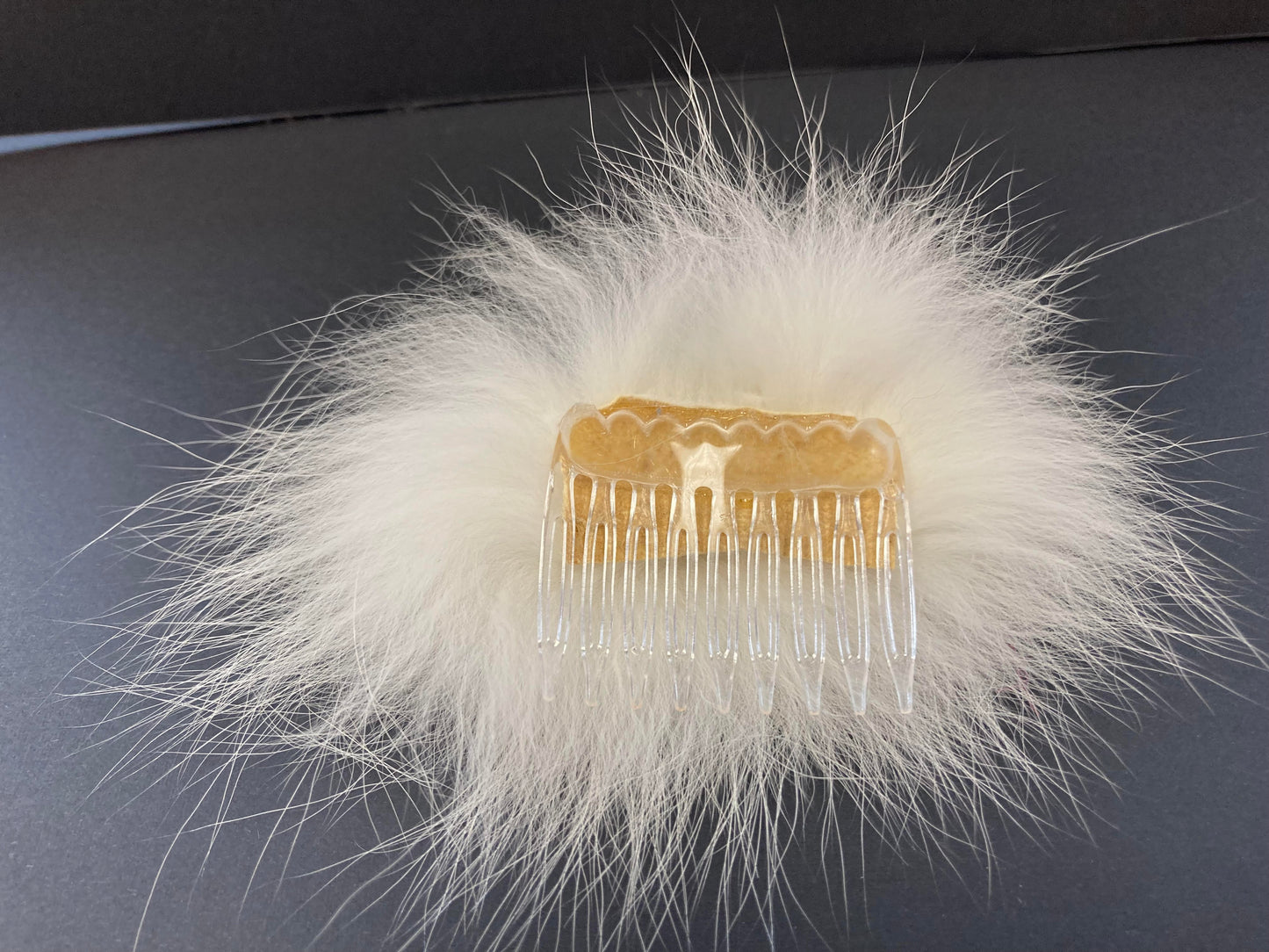 Hair Comb - with Arctic Fox Fur