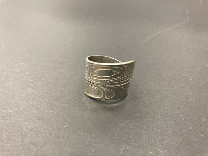 Ring - Silver Wrap - Raven design S6.5