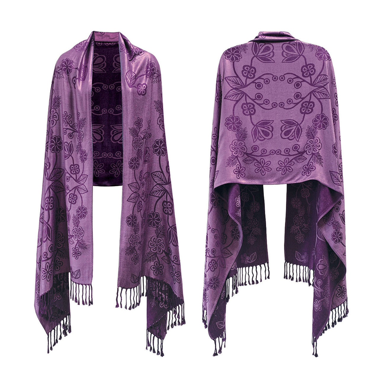 Shawl - Ojibwe Florals by Storm Angeconeb