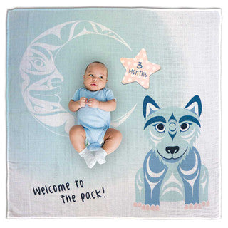 Wolf Baby Blanket Set